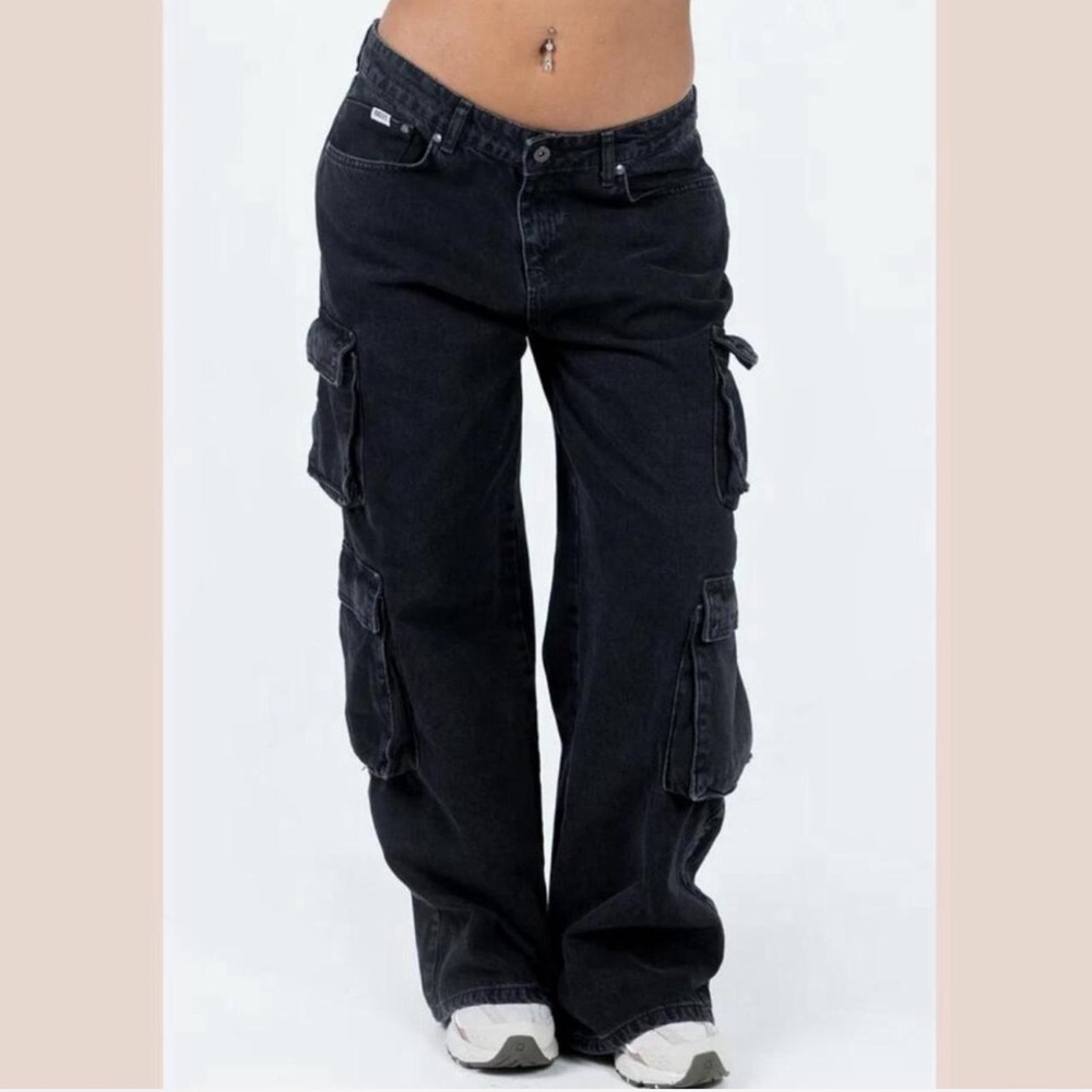 The Ragged Priest Black Wide Leg Jeans